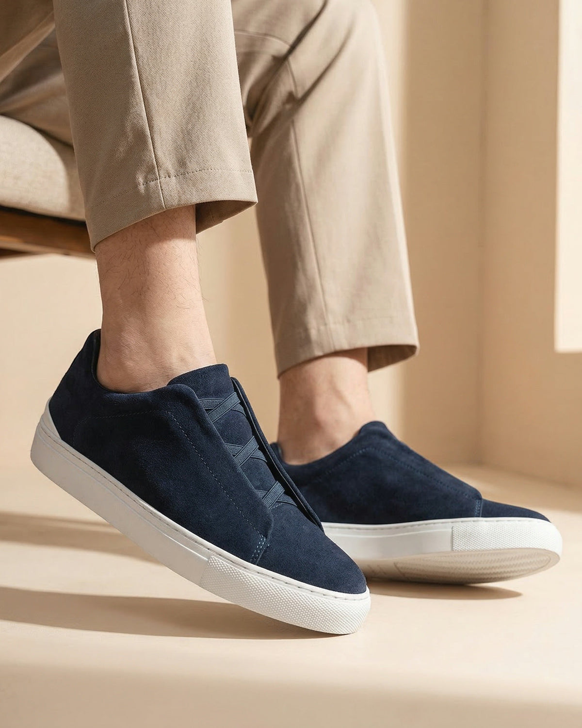Alberto Leather Slip-On Sneakers